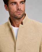 Men's Stand Collar Wool Coat Single-Breasted Tailored