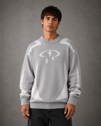 Men's Streetwear Graphic Knit Sweater - Crew Neck