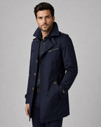 Men's Trench Coat - Button Front Epaulettes
