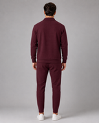 Men's Waffle Tracksuit Set - Zip Jacket & Pants