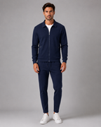 Men's Waffle Tracksuit Set - Zip Jacket & Pants