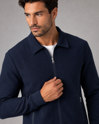 Men's Waffle Tracksuit Set - Zip Jacket & Pants