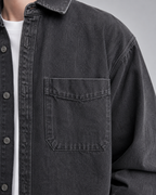 Men's Washed Denim Shirt Jacket Relaxed Fit
