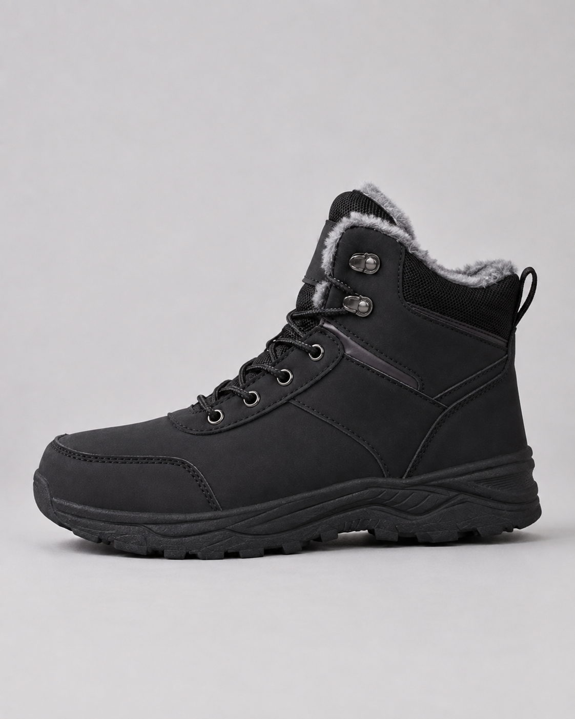 Men's Winter Boots - Plush-Lined Ankle Style