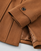 Men's Wool Coat Zip Insert Funnel Neck Tailored