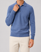 Men's Wool Knit Polo Sweater