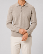 Men's Wool Knit Polo Sweater