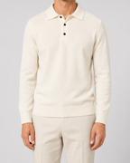 Men's Wool Knit Polo Sweater