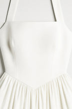 Women's Halter Neck A-Line Midi Dress – Wedding Guest & Cocktail Dress