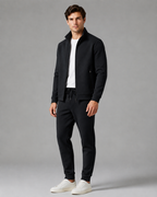 Tracksuit Set - Textured Zip-Up Jacket & Joggers
