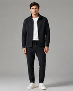 Tracksuit Set - Textured Zip-Up Jacket & Joggers