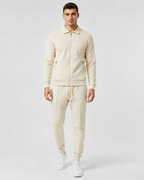 Waffle Knit Zip Tracksuit - Collared Top & Joggers