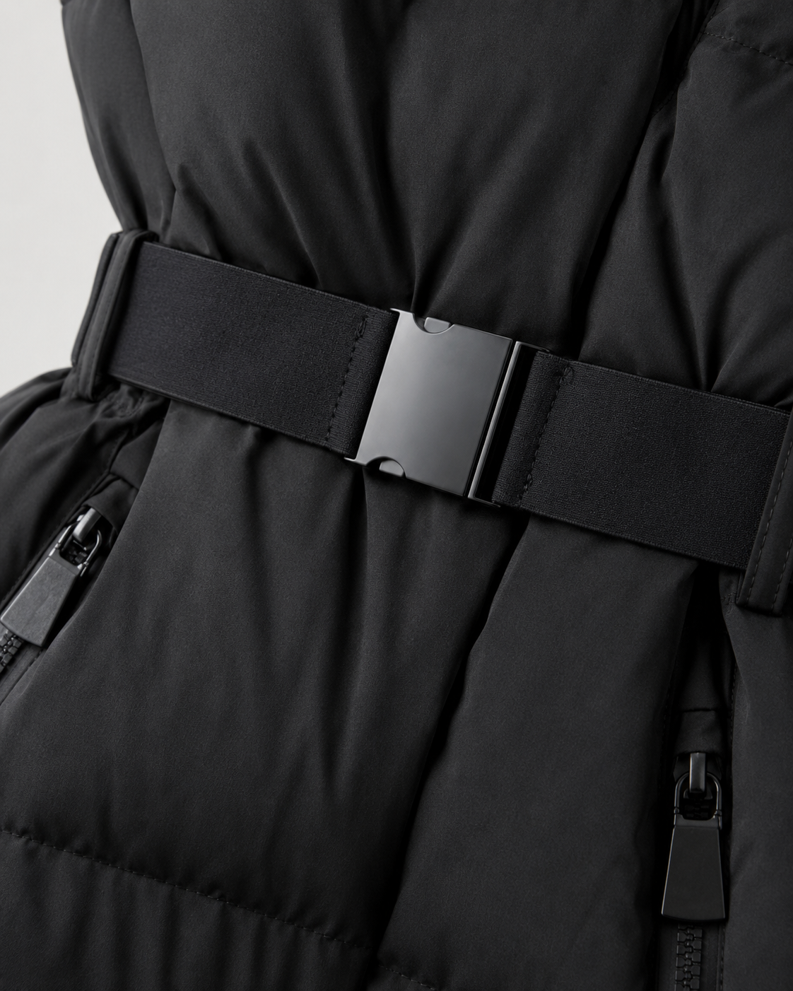 Women's Hooded Belted Puffer Jacket