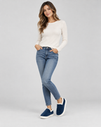 Women's Fleece-Lined Ribbed Slippers - Closed Toe Thick Sole