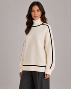 Women's Turtleneck Sweater Oversized Soft Knit Classic