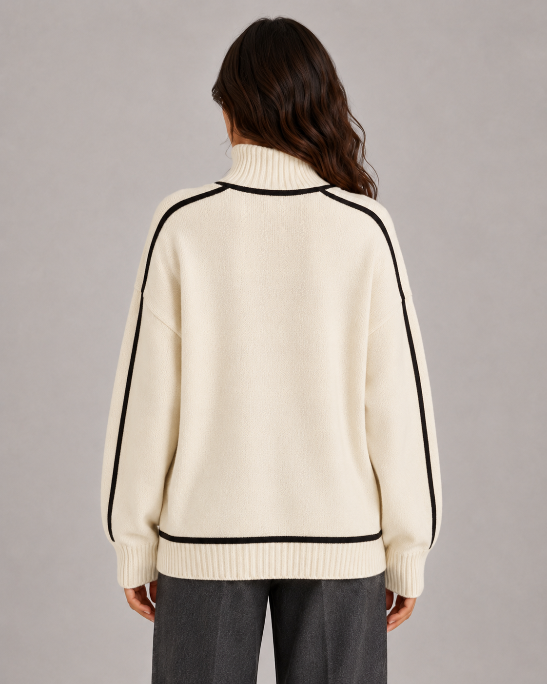 Women's Turtleneck Sweater Oversized Soft Knit Classic