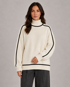 Women's Turtleneck Sweater Oversized Soft Knit Classic