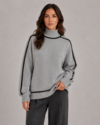 Women's Turtleneck Sweater Oversized Soft Knit Classic