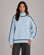 Women's Turtleneck Sweater Oversized Soft Knit Classic