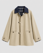 Women's Barn Jacket - Contrast Collar Relaxed Fit