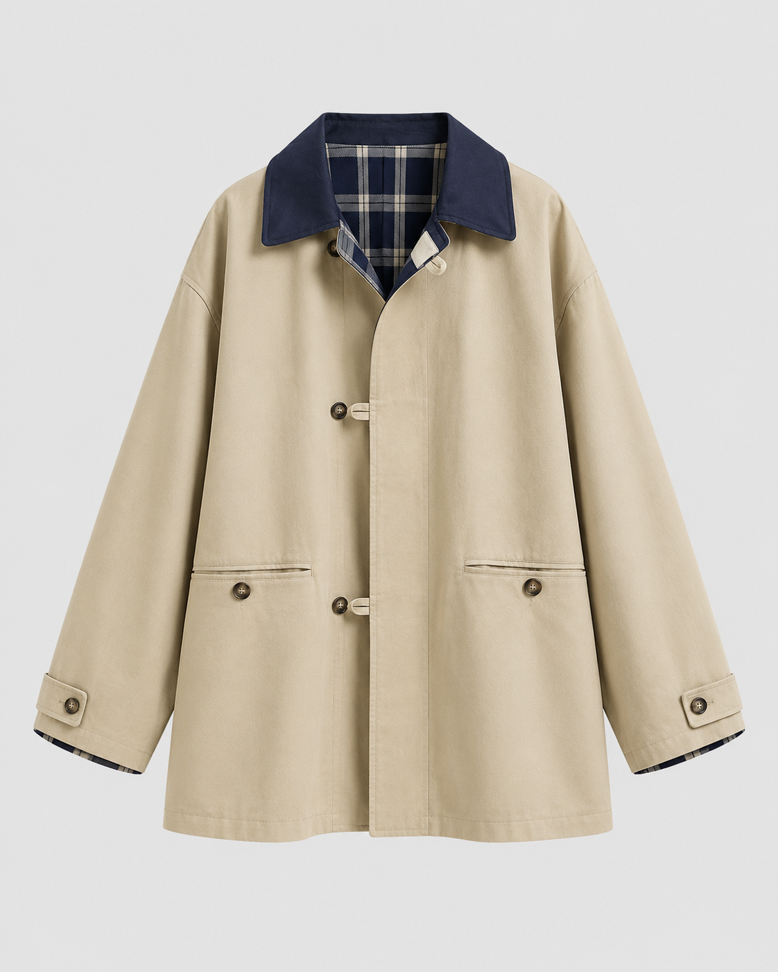 Women's Barn Jacket - Contrast Collar Relaxed Fit