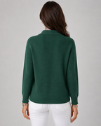 Women's Button-Up Knit Cardigan with Collar
