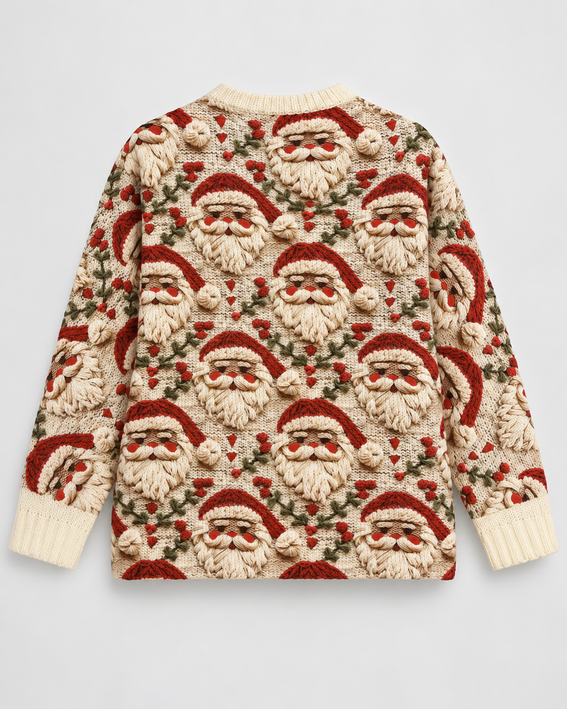 Women's Christmas Cardigan - Santa Button Front Knit