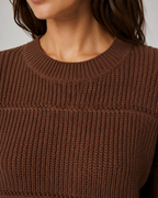 Women's Chunky Knit Crewneck Sweater - Relaxed Fit
