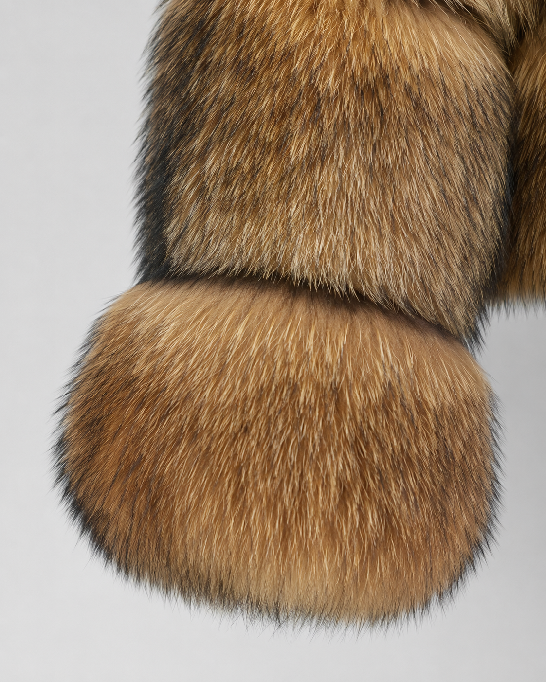 Women's Cropped Brown Fur Jacket - Oversized Collar