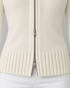 Women's Fair Isle Cardigan - Snowflake Funnel Neck