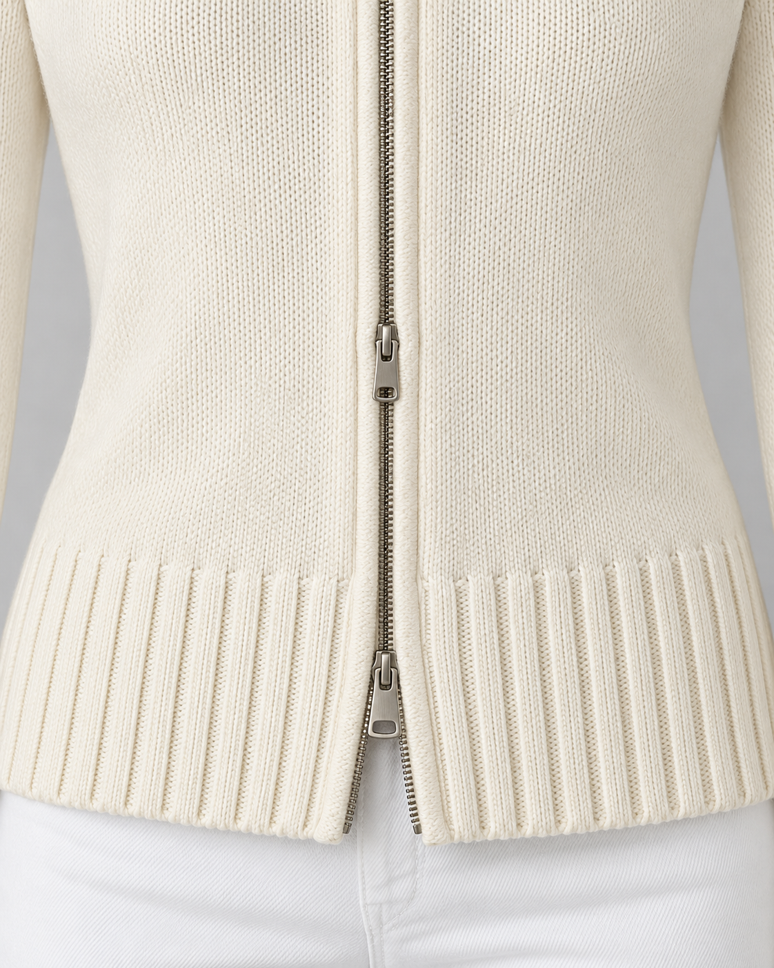 Women's Fair Isle Cardigan - Snowflake Funnel Neck