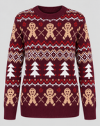 Women's Fair Isle Christmas Sweater - Gingerbread Crew Neck
