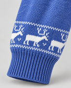Women's Fair Isle Christmas Sweater - Mock Neck Reindeer Hem