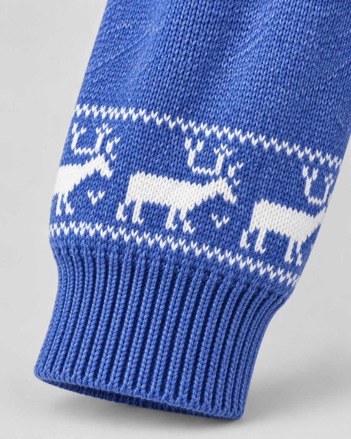 Women's Fair Isle Christmas Sweater - Mock Neck Reindeer Hem