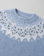 Women's Fair Isle Sweater - Crew Neck Relaxed Fit