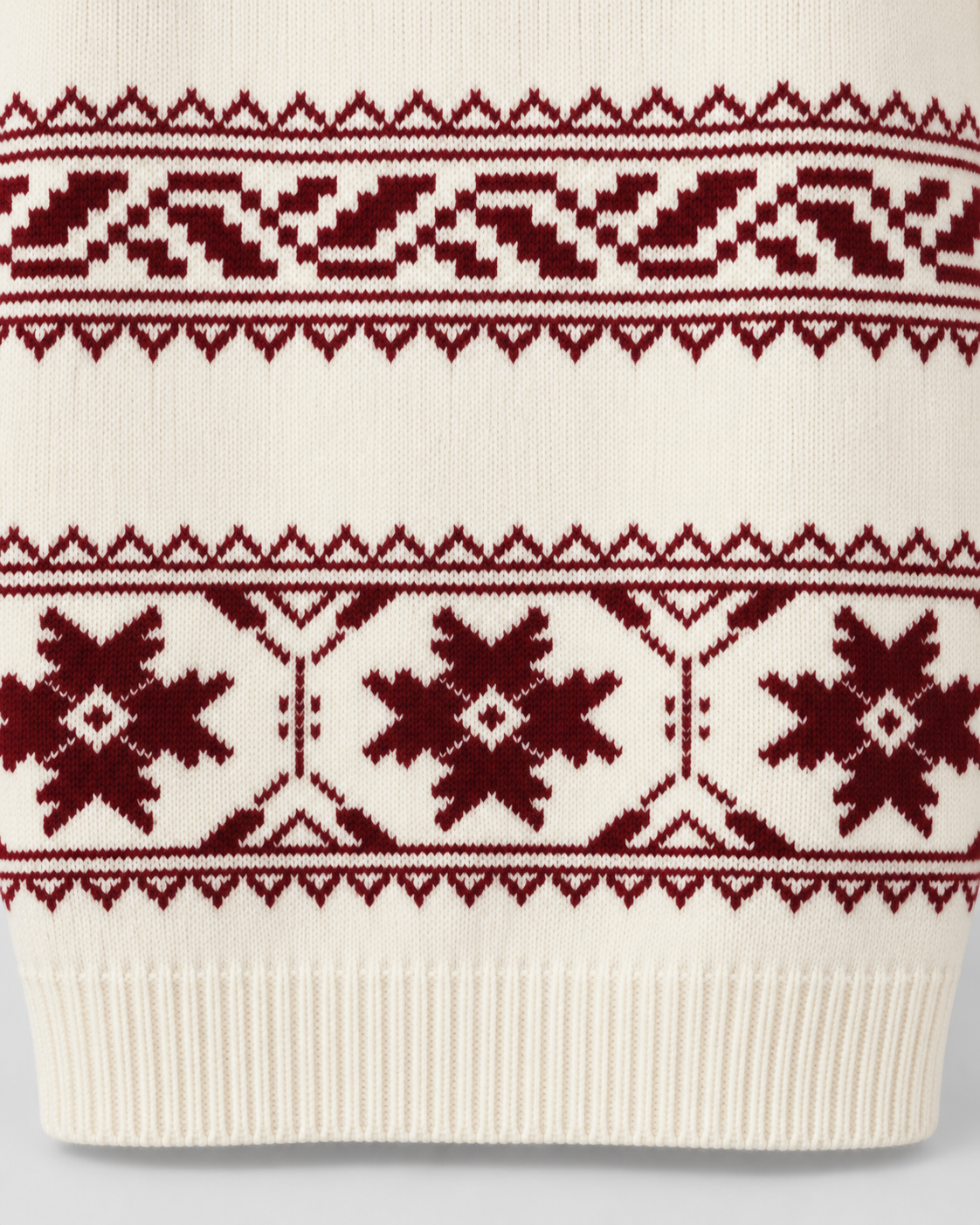 Women's Fair Isle Sweater - Crew Neck Snowflake Relaxed Fit