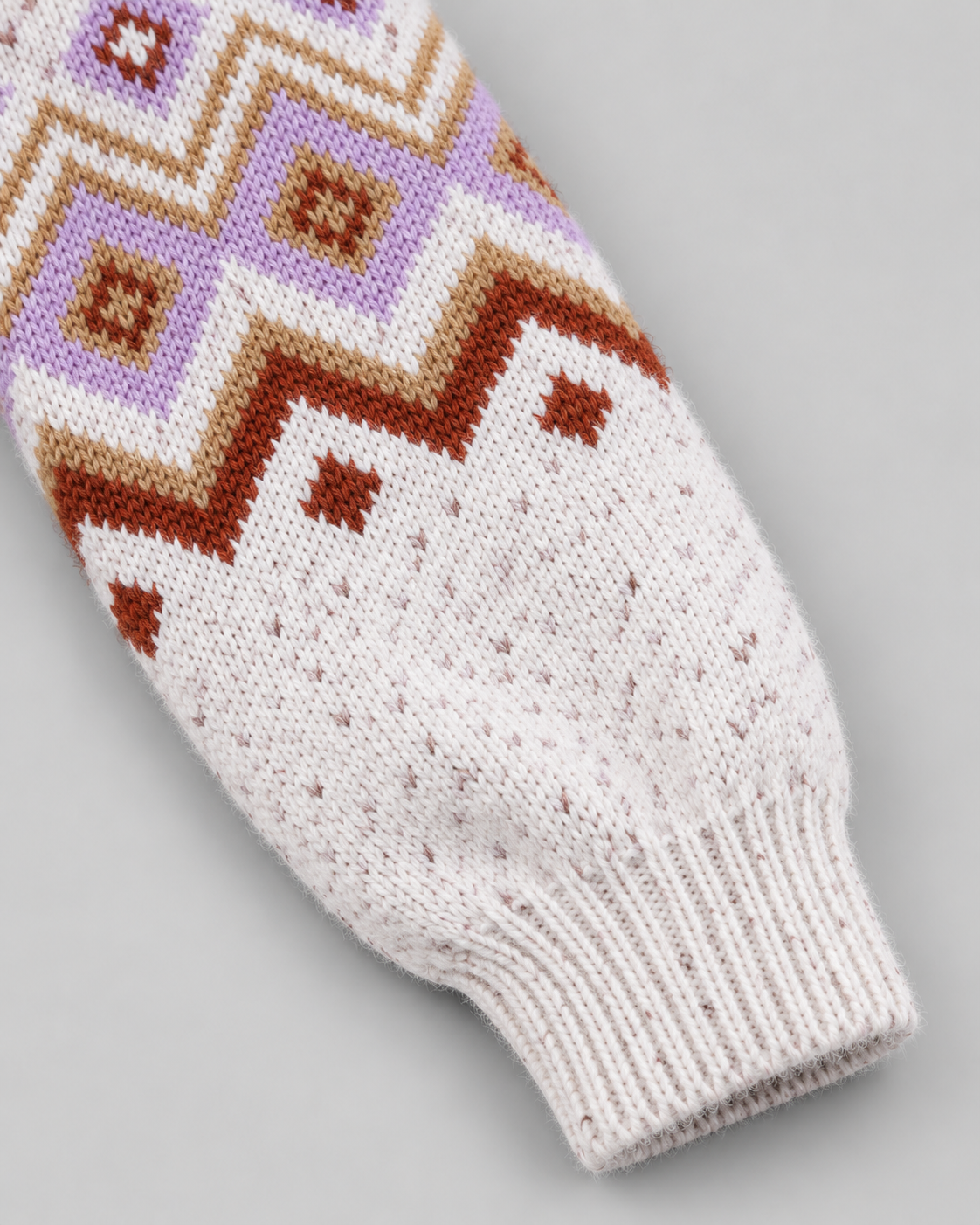 Women's Fair Isle Sweater - High Neck Geometric Knit