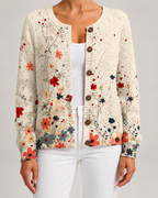 Women’s Floral Print Knit Cardigan