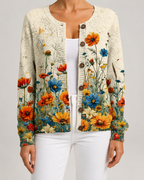 Women’s Floral Print Knit Cardigan