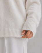 Women's Fluffy V-Neck Cardigan with Button Front