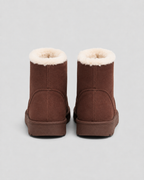 Women's Fur-Lined Ankle Boots - Suede-Look Winter Style