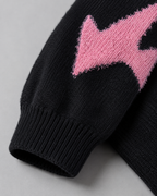 Women's Graphic Knit Sweater - Heart Streetwear
