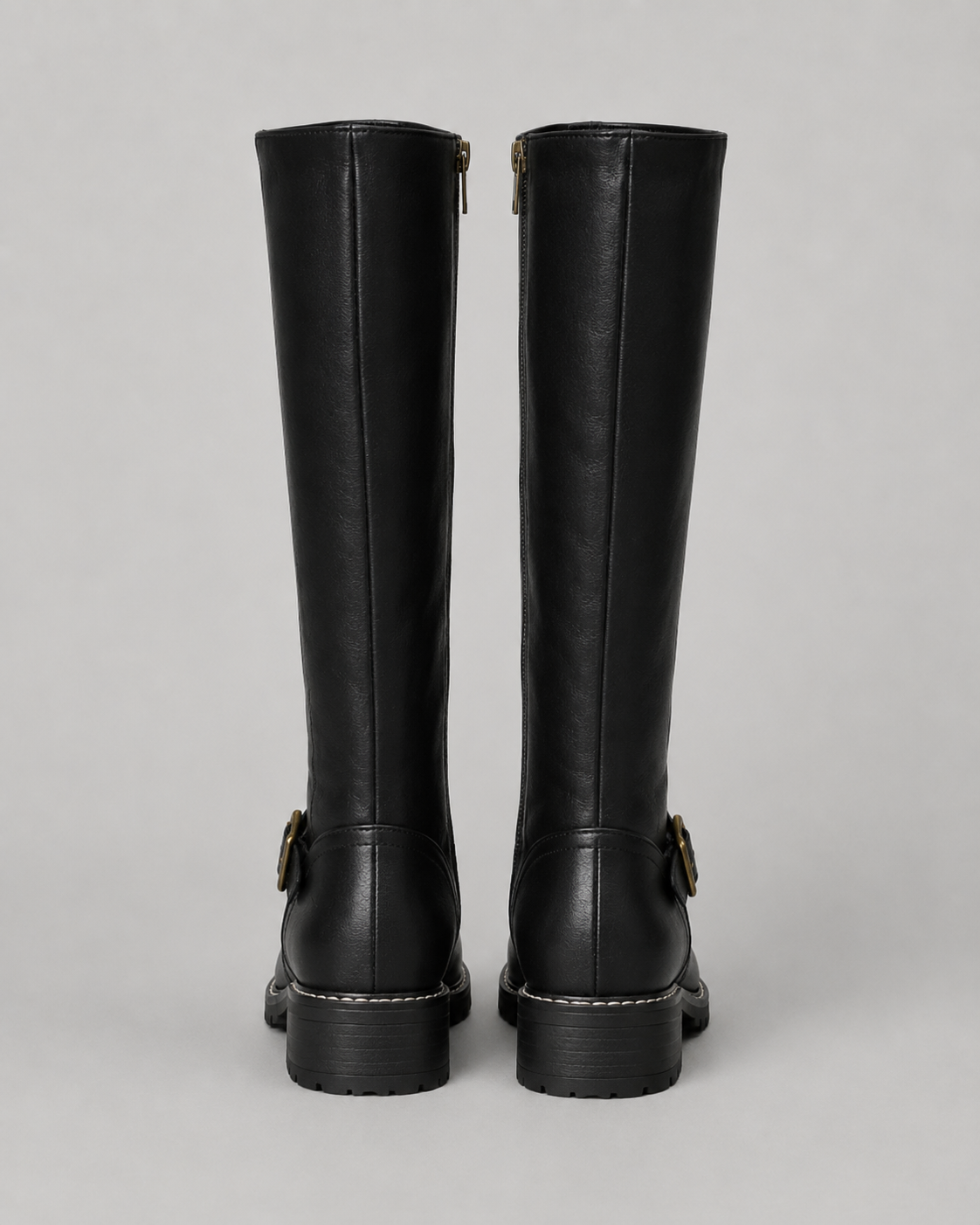 Women's Knee-High Buckle Boots