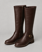 Women's Knee-High Buckle Boots