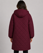 Women's Long Quilted Puffer Coat - Relaxed Fit