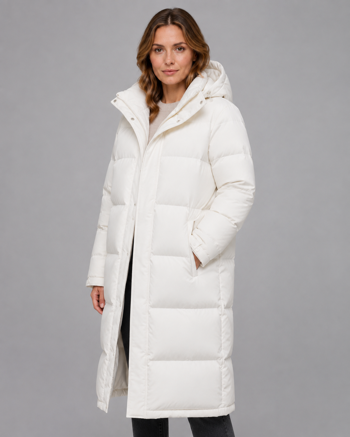 Women's Longline Hooded Padded Winter Parka
