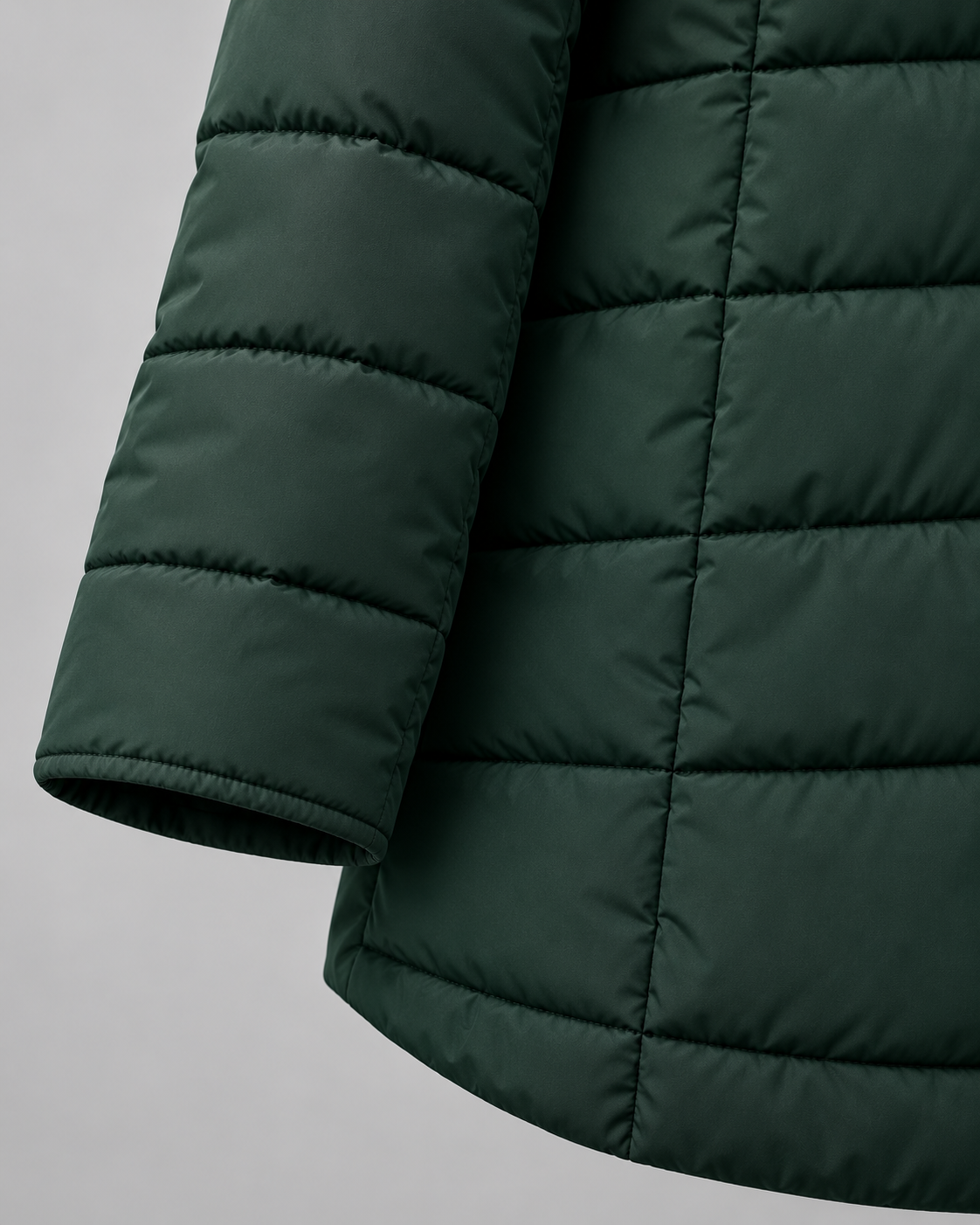 Women's Longline Quilted Coat - Faux Fur Hood