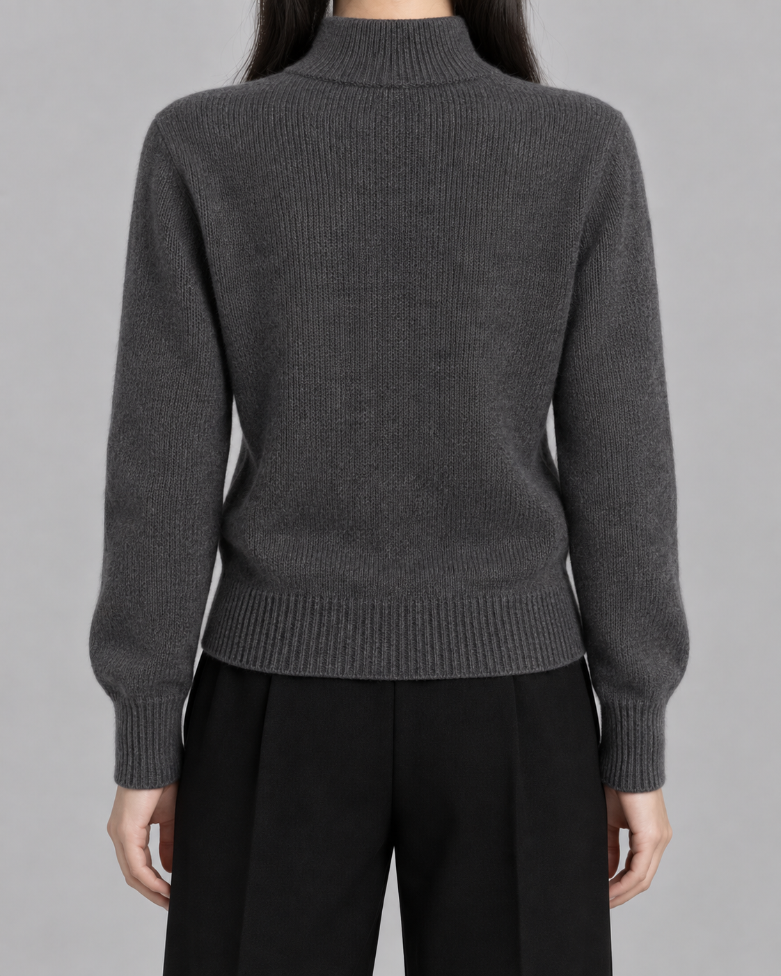 Women's Mock Neck Button Cardigan - Ribbed Knit