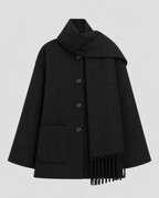 Women's Oversized Whipstitch Fringe Scarf Coat