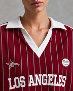 Women's Pinstripe Collegiate Jersey - Streetwear Fit